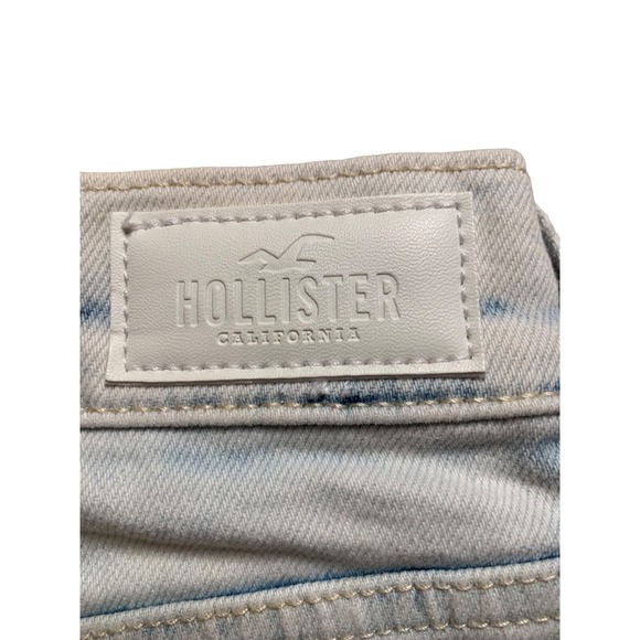 Hollister Cutout Jean Shorts Size 26 Bermuda Distressed Light High Rise 3502 - Picture 7 of 10